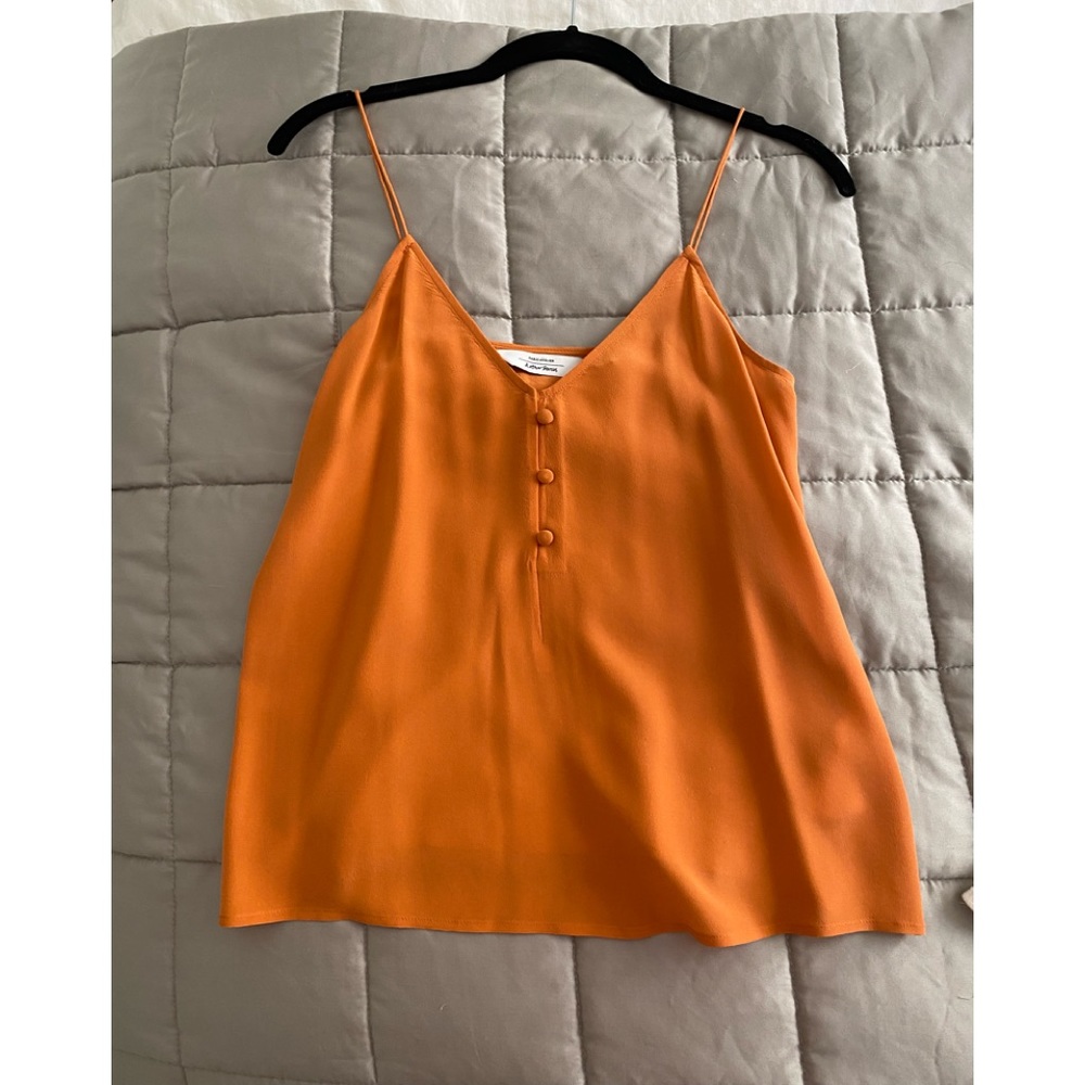 & other stories orange silk blouse